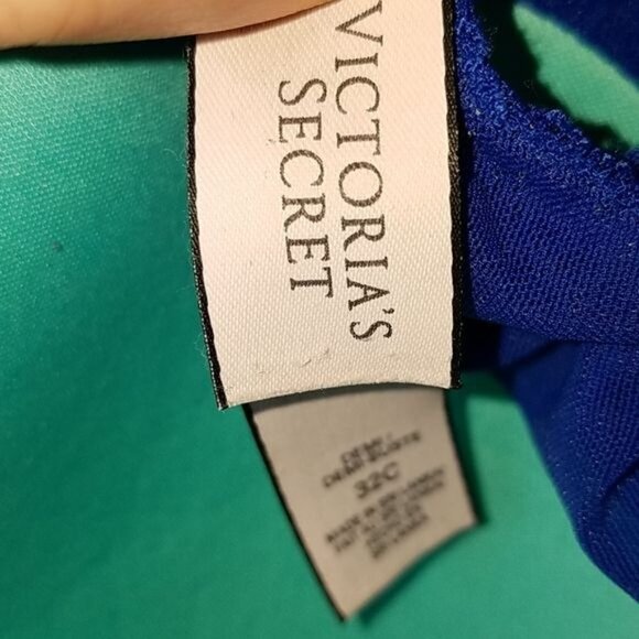Bra Victoria's Secret Demi Cup Lace Lined Blue WOMEN'S WOMAN'S Size 32 C - Picture 6 of 7